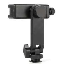 chaohongjia Vertical Phone Tripod Stand With Cold Shoe Mount, Suitable For IPhone 12, Vlogging, With Microphone, Fill Light And Phone Clip - Black - View 3