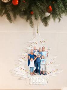 1pc Personalized Acrylic Christmas Theme Photo Ornament, Includes Custom 3D Christmas Tree Ornament, Suitable For Home Decor, Room Decor, Theme Party Decor, Christmas Decor; Also Can Be Used As Acrylic Keychain, Cute Car Accessory, Great Gift For Christmas, Christmas Hat, Christmas Clown, Winter, Holiday, Festival Themes - Christmas Tree Ornaments - View 5