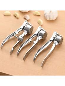 1pc Wholesale Large Size Garlic Press Garlic Paste Press Garlic Clamp Multi-Function Zinc Alloy Stainless Steel Manual Pull Garlic Presskitchen Accessoriescuisineustensiles De Cuisine