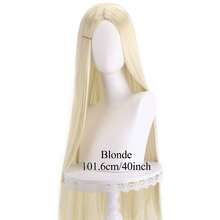 40inch Long Straight Wig Colorful Costume Wigs Synthetic Wig Red Blue Purple Blonde Anime Cosplay Wig For Halloween Cosplay Party - Multicolor - View 21