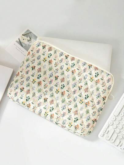 Funda para portátil de 11 pulgadas con diseño floral, bolsa de transporte para tableta con diseño de flores y hojas, funda protectora apta para portátiles de 10.2/10.9/11/13/13.3/14/15/15.6 pulgadas, resistente a golpes y arañazos, bolsa escolar para trabajo con portátil para mujeres, funda para MacBook