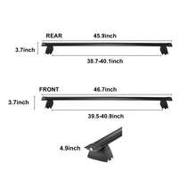 Barras transversales para techo, compatibles con Grand Cherokee 2011-2021 con rieles laterales ranurados, capacidad de carga de 200 libras, barras transversales de aluminio con cerraduras, para bolsa de carga en el techo, equipaje, kayak, bicicleta - 2011-2021 con rieles laterales ranurados, - Ver 10