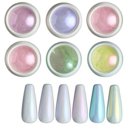 Líquido para uñas con brillo perlado y textura metálica