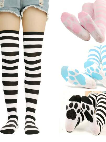 1 Pair Chicken Leg Design Socks, Funny Novelty Socks For Men In Spring/Autumn, Thin Chicken Claw Socks For Women In Summer, Fitness & Slimming Long Tube Socks