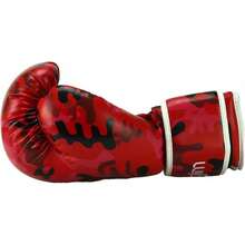GIM Guantes de Box de Piel Sintética Muñequeras con Cierre de Contacto Boxea con  Alta Resistencia - Camuflaje Rojo/Negro - Ver 2