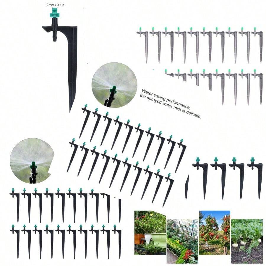 Drip Irrigation System Irrigation System For Garden Greenhouse Micro Drip Irrigation Kit Automatic Irrigation System Courtyard Spray Plant Watering System With Adjustable Nozzle Emitter 20PCS - 180度綠色 - 查看 1