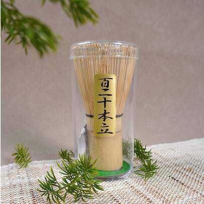 Batidor de matcha japonés, cepillo de bambú Chasen para revolver, soporte para 100 palitos, soporte para 120 palitos