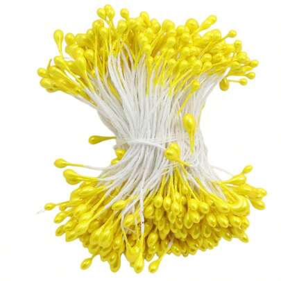 240 件 3 毫米珠光花蕊、人造石膏玫瑰和百合手工工艺品用品、家居装饰配件