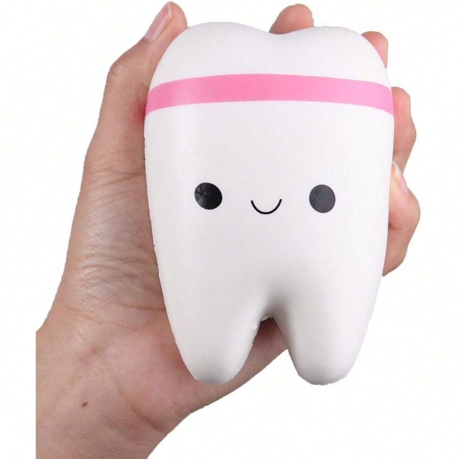 1/2/4 piezas Dientes falsos gigantes de rebote lento, juguete de alivio de ansiedad, juguete dental, regalo para asistente dental para adolescentes y adultos, alivio del estrés (Clásico) - Multicolor - Ver 1