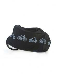 1件装涤纶自行车罩，山地车防紫外线防水防尘罩，适用于摩托车，四季通用，颜色随机发货，防水、防紫外线、防雪，带锁孔防盗，带扣防风，全天候自行车收纳袋，适用于山地车和城市自行车