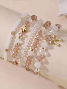5pcs Bohemian Glass Beaded Bracelet Set, Suitable For Daily Wear - Beaded Pearl Bracelet - View 10