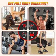 25/52.5/55LBS Adjustable Dumbbells Set With AntiSlip Handle Fast Adjust Weight Dumbbells Set With Dual Safety Locking System Versatile Weights Set For Women And Men Full Body Workout Fitn Compact Size Space Saving For Home Gym - Đỏ25lb1pcs - Xem 7