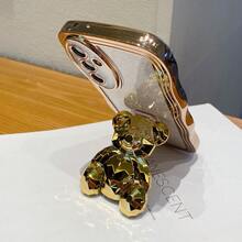 Bear 奢华电镀波浪纹手机壳，防震、防尘、厚边，适用于 17 Pro Max、Galaxy S24 Ultra/S24 Plus/S24、S23 Ultra/S23 Plus/S23、S22 Ultra/S22 Plus/S22、S21 Ultra/S21 Plus/S21 FE、S20 Ultra/S20 Plus/S20 FE、OPPO A5x/C1 2 3 4 5 6 7 8 9、OPPO 9 8 7 6 5 4 3 2 1 - 金色 - 查看 2