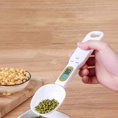 1pc Digital Display Electronic Kitchen Scale Spoon, Precise Electronic Weighing Spoon, Kitchen Measuring Spoon, Pet Food Spoon Scale, Portable Mini Scale, Cat/Dog Food Digital Display Spoon, Milk Powder Electronic Display Measuring Spoon, DIY Baking Electronic Measuring Spoon, Simple And Practical, Suitable For Kitchen Food Weighing, DIY Baking Weighing, Pet Food Weighing, No Need For Plug-In, 1 CR2032 Battery (Battery Not Included)