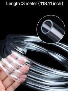 1根3米透明PVC软管，内径4-10毫米，外径6-12毫米，重型柔性管，适用于花园水族箱水泵