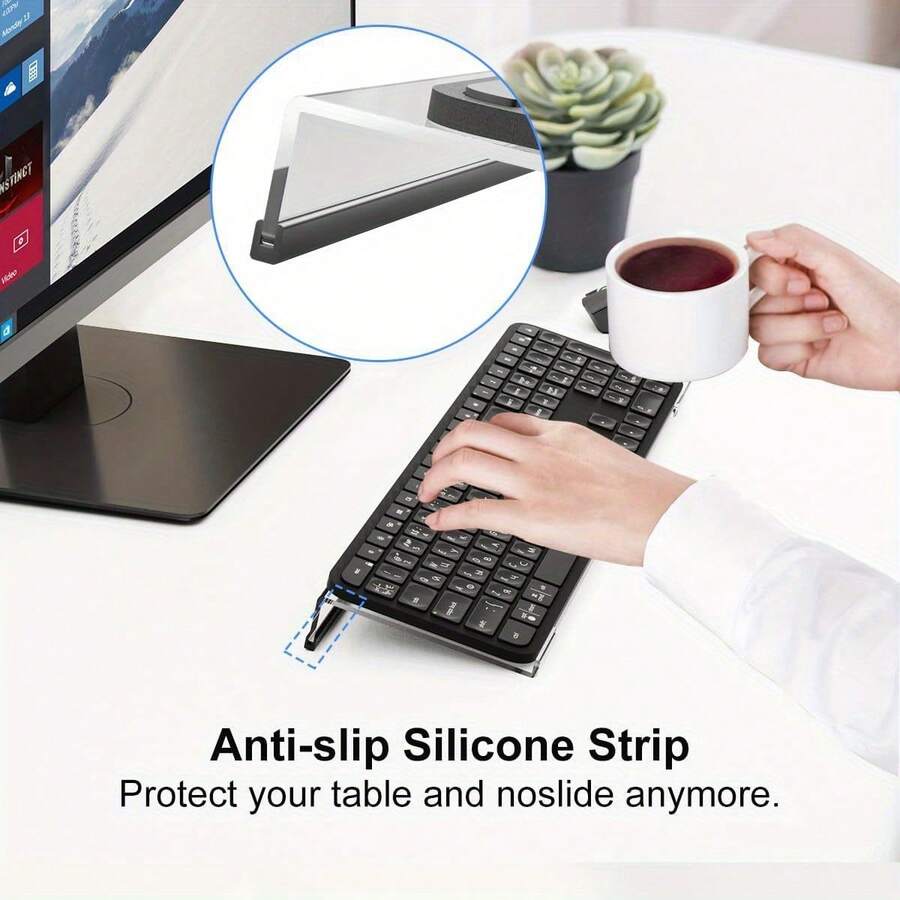 Suport pentru tastatură de computer, ridicător de tastatură acrilic pentru desktop cu bandă inferioară din silicon, suport ergonomic pentru tastatură de computer, platformă de tastare confortabilă fără instalare, suport pentru tastatură pentru birou, acasă, școală