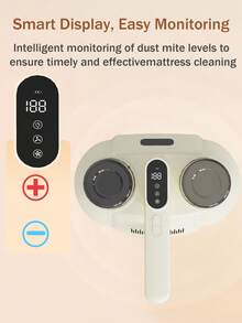 强力除螨吸尘器，具有紫外线杀菌、加热干燥和液晶显示屏，可安静清除床和沙发中的灰尘 - 彩色 - 查看 2