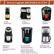 Reusable K Cups K - K - DuoK - Slim, 4 Pack Reusable Coffee Pods K - Eurig, Refillable Single K Cups K - Eurig 1.0 2.0 Series - 1 + 4 gói - Xem 3