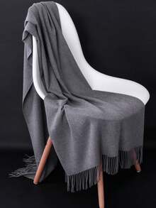 1pc Women's Autumn And Winter New Solid Color Imitation Cashmere Warm Scarf, And Versatile Scarf