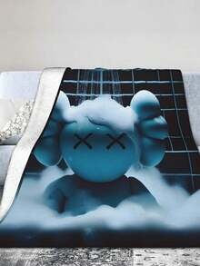 Kawss Kawaii Kaw Blanket Super Soft Warm Bed Blanket Sofa Bedding Bedroom Sofa Office Car, Four Seasons Cozy Shaggy Blanket Girls Boys Adult Gift No Linting, Machine Washable - 黑色 - 查看 5