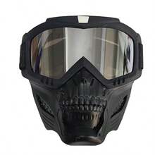 Máscara facial completa para motocicleta, gafas de motocross para bicicleta de tierra, ATV, todoterreno, gafas de carreras para hombres y mujeres - A - Ver 14