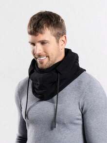 1 件男女款保暖防风冬帽，户外羊毛帽，山地自行车骑行防风头套，摩托车面罩帽，一体式防寒围巾帽，适合摩托车骑行 - 完美的户外礼物滑雪面罩