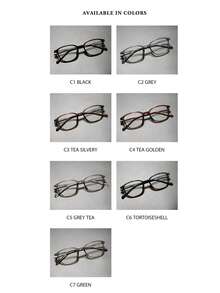 轻便大框蓝光阻隔方形透明镜片眼镜，简约时尚百搭无妆容休闲眼镜 - 無色 - 查看 7