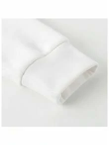 Sudadera mujer estilo casual flores arte impresión creativa poliéster gris ajuste holgado capucha manga larga otoño invierno uso diario sudadera - Blanco - Ver 2