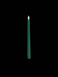 1/3/6件組 無火 LED 蠟燭、錐形蠟燭燈、逼真火焰蠟燭台、電池供電尖頭茶蠟燭，適用於生日、婚禮、聖誕派對、桌面窗台裝飾、感恩節壁爐裝飾、手工藝品（綠色） - 綠色 - 查看 10
