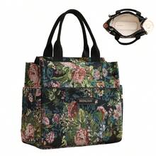 1 件便携式午餐袋，新款大容量加厚针织提花布袋，防水保温午餐盒便当袋，手提包，铝箔隔热层午餐盒袋，晚餐保温袋，便当袋，拉链半封闭，多口袋户外妈咪收纳袋保温午餐袋女士女士学生加厚可爱午餐袋学校配件学校用品 - 彩色 - 查看 16