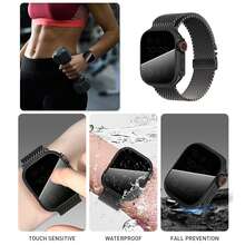 AApple Watch Case, Privacy AApple Watch Case For AApple Watch Series 10/9/8/7/6/5/4/Series SE2/SE , Privacy Tempered Glass Screen Protector,[Anti-Peeping] Full Coverage Durable PC Hard Cover Bumper For IiWatch Series (Black 40mm/41mm/42mm/44mm/45mm/46mm)