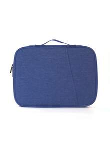 1 Laptop Sleeve With Handle, Padded 14-Inch Computer Tote Bag, Portable Storage Bag With Mesh Inner Pocket, Secure Hook And Loop Strap, Perfect For Work, Business And Daily Commuting - Multicolor - View 12