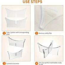 4pcs Acrylic Ball Display Stands - Durable Cross Design Holders For Soccer, Basketball, Football, Rugby - Waterproof And Sturdy PMMA Material - Ideal For Sports Memorabilia Cabinets, Sports Equipment Storage | Clear Acrylic Stands | Solid Structure For Ball Display, Tabletop Display Base, Room Decor, Office Desk Accessories, Organizers, Bedroom Decor, Party Supplies, Sports Accessories, Basketball Accessories - Multicolor - View 10