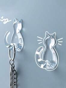 3/2pcs Cat Shaped Backpack Hooks, Seamless Edge, No Drilling Required, Multi-Functional Desk Side Bag Hanger For Student Desks. Desk Side Bag Hooks, Foldable Bag Hanger, Foldable Desk Hooks, Office Desk Side Hooks, Ladies Handbag Hooks. Lightweight Handbag Hooks - Backpack Hooks, Student Desk Bag Hanger, Sturdy And Durable Desk Hooks, Convenient For Keeping Handbags Clean And Tidy.
