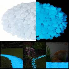 50/500pcs Luminous Garden Pebbles Stones, Colorful Glow Stones, For Garden Lawn Courtyard, Home Outdoor Walkway Corridor And Aquarium Decoration, Luminous Stones Perfect For Fish Tank, Path, Flower Bed, Potted Plant, Driveway DIY Design, Home Decor (Color Style Random)