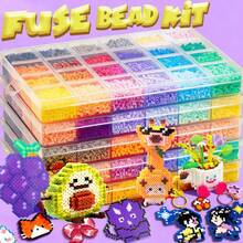 24 Color Fuse Bead Kit, 9600pcs+/38400pcs+ Box Set, Multiple Patterns Refer To Instructions, Keychain Rings, Pegboard, Birthday, Graduation, Valentine's Day, Christmas Party Gifts, 2.6mm Fuse Bead Refill Packs In Assorted Colors - 2.6mm Puzzle Beads - View 6