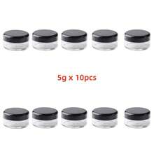 40 Pieces Round Pot Jars Plastic Cosmetic Containers Set With Lid For Liquid Creams Sample,Gemstone Diamond Jewelry Storage, 5-20g, 10/40pcs - màu đen - Xem 13
