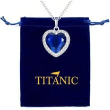Heart The Ocean Simulated Blue Sapphire, Silver Necklace Pendants Jewelry  Jewelry Gifts For Woman2025 - 藍色-2 - 查看 1