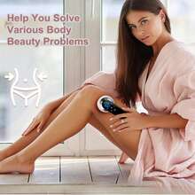 Blekrasi Moldeador corporal, masajeador inalámbrico de mano, máquina multifunción portátil: para abdomen, cintura, brazos, piernas y glúteos, herramientas para el hogar para mujeres. - Negro - Ver 9