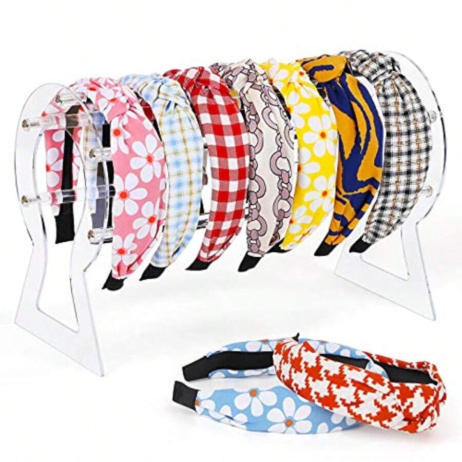 Headband Holder Clear Headband Organizer Acrylic Hair Hoop Display Stand Hairband Rack Holder Headband Storage Holder For Women And - 無色 - 查看 1