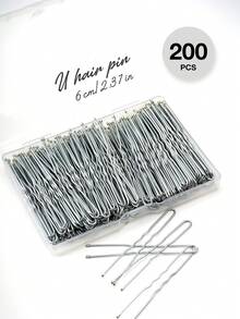 Bộ 200 kẹp tóc cong kèm hộp đựng, kẹp tóc dành cho nữ và bé gái, phù hợp với mọi loại tóc, thích hợp sử dụng hàng ngày và tạo kiểu tóc, kẹp tóc cài đầu, phụ kiện tóc cho nữ, mùa hè, kỳ nghỉ, du lịch. - Bộ 200 chiếc - Xem 17