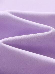 1 pieza Sudadera de niña con estampado "Sonrisa" fresco, tela suave, estilo versátil para salidas casuales - Morado - Ver 6