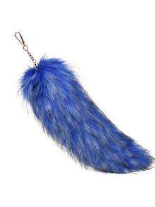 1 قطعة تعليقة حقيبة على شكل ذيل ثعلب مزيف، تعليقة ذيل فرو متعدد الألوان، تعليقة مفتاح على شكل حيوان لطيف، تعليقة مفتاح ذيل ثعلب فرواني زخرفي، اكسسوار فرواني كبير الحجم للتعليق في عيد الهالوين (قد تختلف ألوان الذيل، تعليقة المفتاح عشوائية)