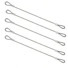 5pcs Stainless Steel Safety Cable Lock, Dual Loop Suitable For Outdoor, Luggage, (8-Inch Stainless Steel Safety Cable)