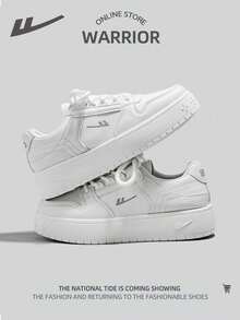 WARRIOR 1 Pair Women's Flat Lace-Up Fashionable Casual Sneakers, Unisex Design