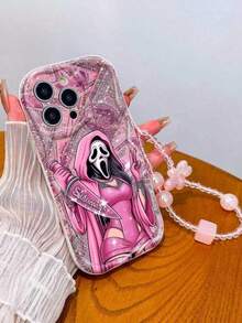1pc Funda Protectora de Teléfono Negra Creativa con Diseño de Fantasma de Dólar 2D, Compatible con iPhone 16e 16 Pro Maxe 15ne 14, XR/7/8, Artística, a Prueba de Golpes, Compatible con iPhone 15 Pro Max, 13, 14, 11, Funda Suave, P12 - Estilo 1 (1 pieza) - Ver 7