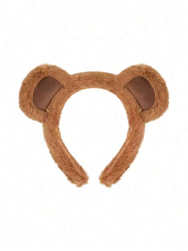 قطعة واحدة شريط رأس دب من القماش الناعم الجديد، شريط رأس للنساء بتصميم كرتوني للاستخدام اليومي في الماكياج وغسل الوجه والرياضة، شريط رأس أنيق وجميل من البوليستر مناسب للارتداء اليومي والأعياد والحفلات، شريط شعر، شريط رأس، مناسب للارتداء اليومي والأعياد والحفلات وتنكرات عيد الميلاد