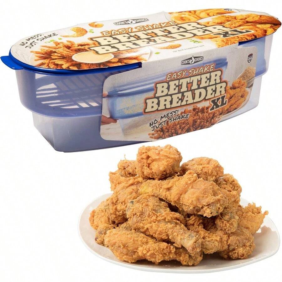 Original Better Breader Batter Bowl AllinOne Mess Free Breading At Home Or - As Pic - View 1