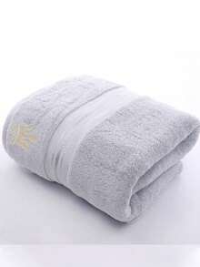 1 pieza/3 piezas/8 piezas Toalla de baño de algodón con bordado de línea dorada de estilo minimalista moderno, súper suave y grande, de secado rápido, sin pelusa, toalla de sauna, alta absorbencia, ligera y compacta, toalla de invitados, toalla de ducha de alta calidad y duradera, el mejor regalo para tu pareja, toalla de mano 34*34, toalla 34*75, toalla de baño 70*140 - Gris Claro - Ver 12