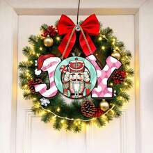 1pc/60pcs Christmas Nutcracker Wall Decor, 15*30cm Hard Fabric Wall Hanging Ornament, Christmas Tree Decoration, Party Decoration, Home Decor - Multicolor - View 1